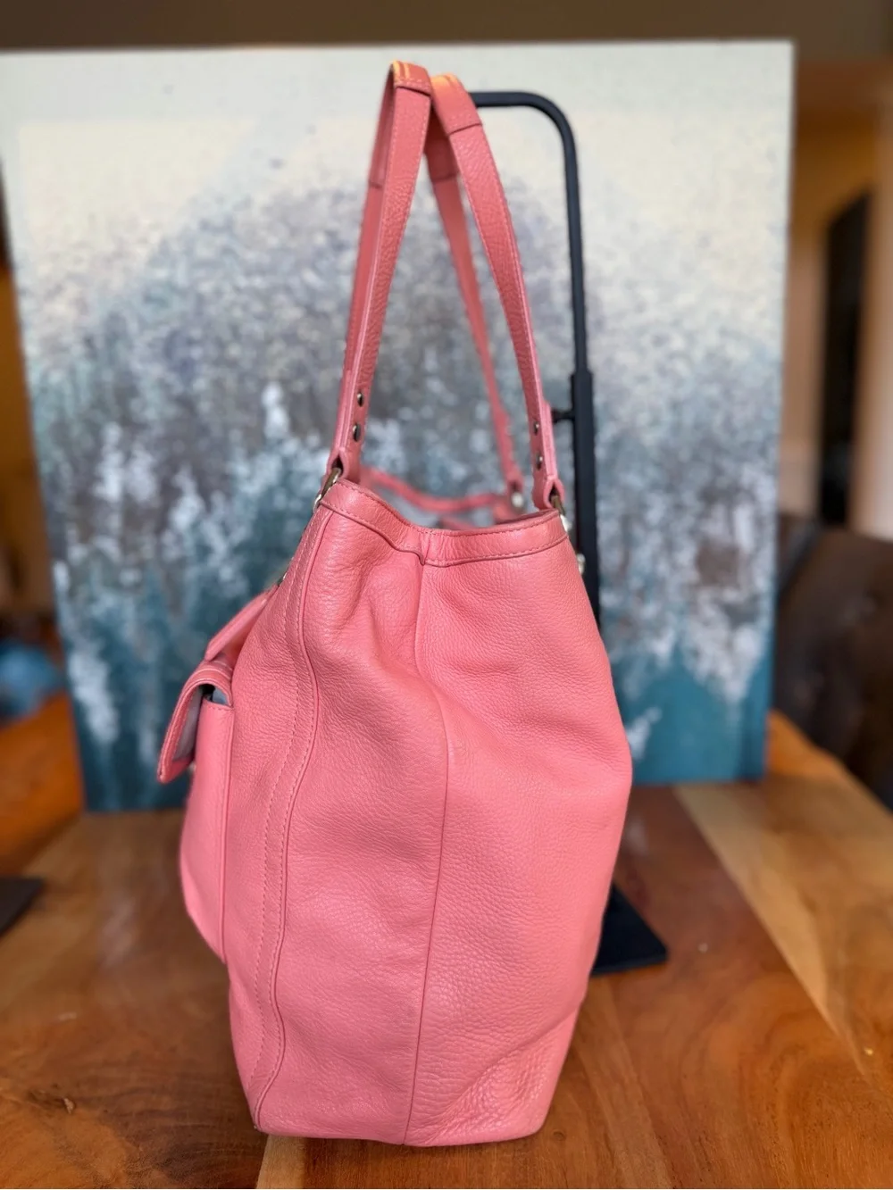 Coach Classic 2012 Coral Pebbled Leather Penelope Tote GUC